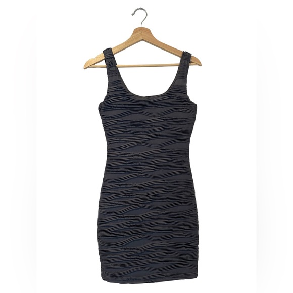 Dresses & Skirts - Ribbed Design Soprano Mini Body Con Grey Dress Size Small